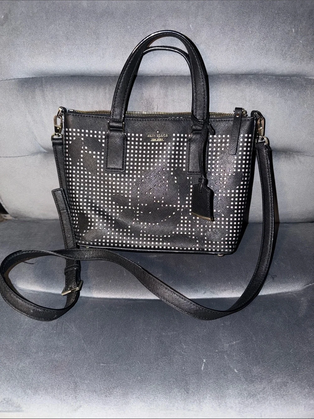 Kate Spade Cameron St. Perforated Rose Satchel